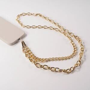 GEMS Hello Lux Mixed Metal Link Chain Phone Strap - Gold